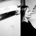 Marine Bouilloud dans son atelier 2014